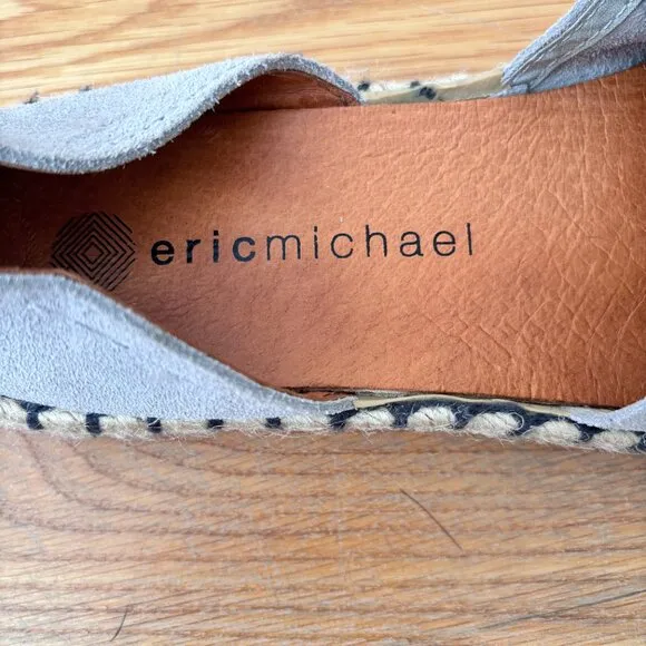 Eric Michael Olivia Whipstitch Jute Espadrille D'Orsay Loafers