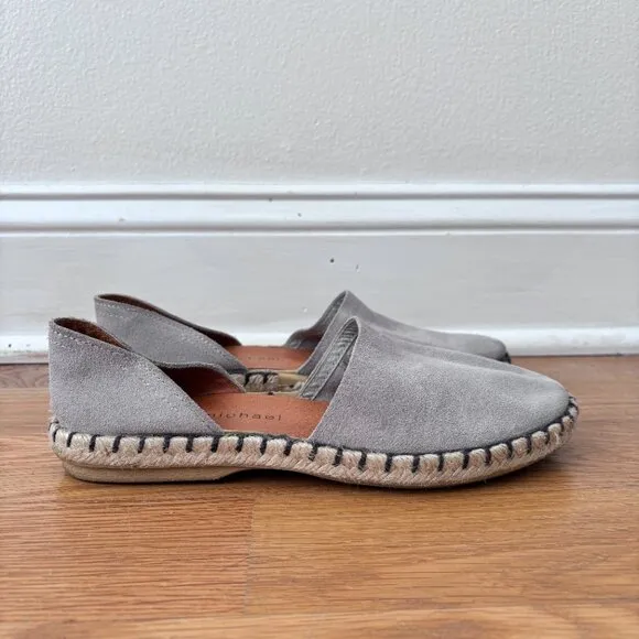 Eric Michael Olivia Whipstitch Jute Espadrille D'Orsay Loafers