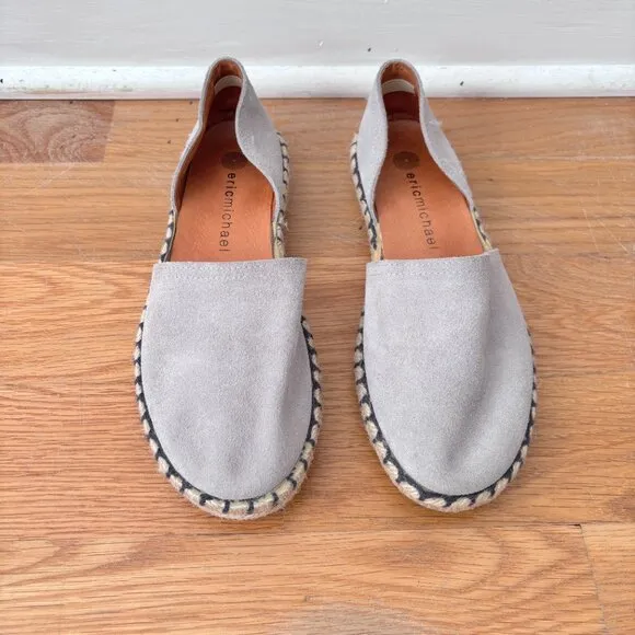 Eric Michael Olivia Whipstitch Jute Espadrille D'Orsay Loafers