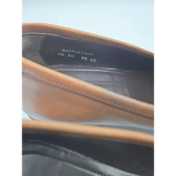 Ermenegildo Zegna Brown Leather Penny Loafers A4074XCA07 US Size 8.5