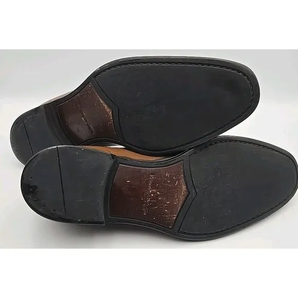 Ermenegildo Zegna Brown Leather Penny Loafers A4074XCA07 US Size 8.5