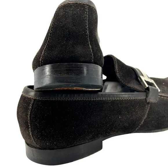 Ermenegildo Zegna Made In Italy Suede Loafers Size 8 D Mens Dress Shoes
