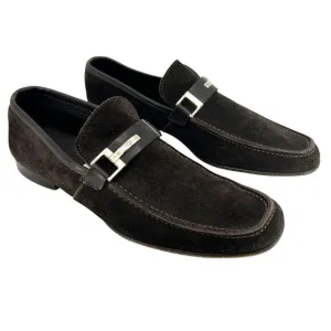 Ermenegildo Zegna Made In Italy Suede Loafers Size 8 D Mens Dress Shoes