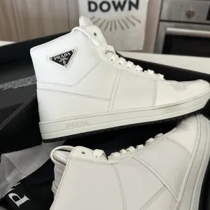 EU 41-42, US MEN’S 8, UK 7. Downtown perforated leather high-top sneakers