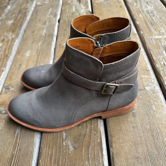 EUC Kork-Ease Gray Leather Viki Bootie in Women's 9.5M