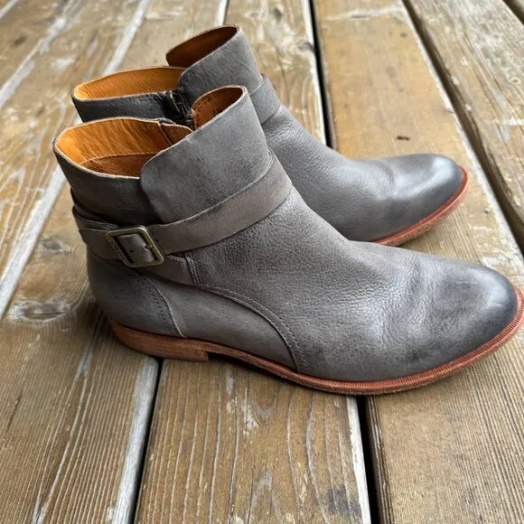 EUC Kork-Ease Gray Leather Viki Bootie in Women's 9.5M