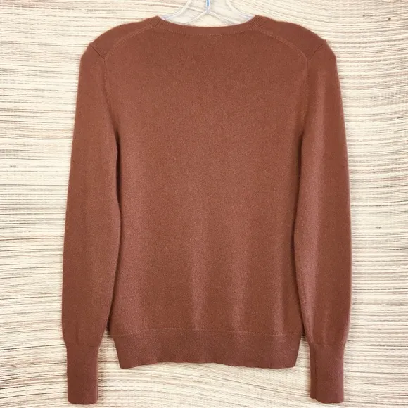 EVERLANE 100% Cashmere Lightweight Soft Crewneck Sweater Pullover Whisky Sz S