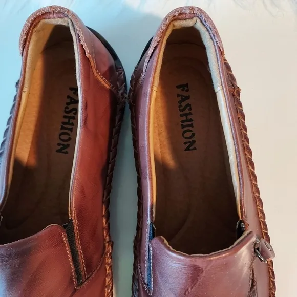 Fashion MENS LEATHER SLIP-ON LOAFERS