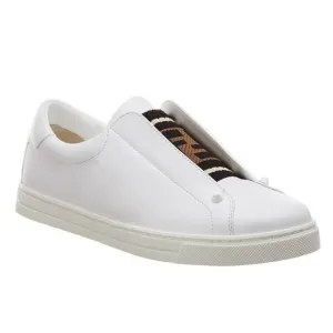 Fendi Rockoclick Slip-On Leather Sneakers White Women’s EU 35.5/US 5.5.
