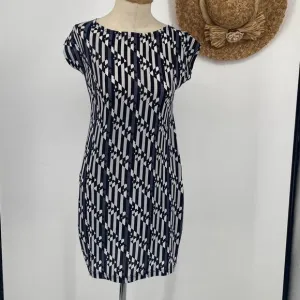 Fendi Zucca Logo Bodycon Cap Sleeve Mini Sheath Dress 80s 90s Medium