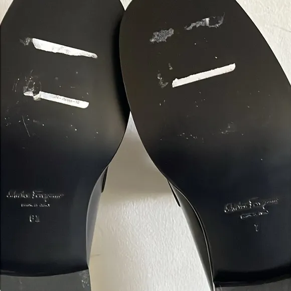 Ferragamo Women’s Black Loafers 1/2 Size Off 6 1/2 &amp; 7 Odd Size Retail $995.00