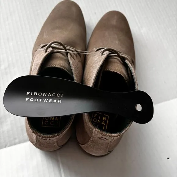 Fibonacci Men's Designer Suede Desert Chukka Boots‎ Casual Taupe Leather NEW!