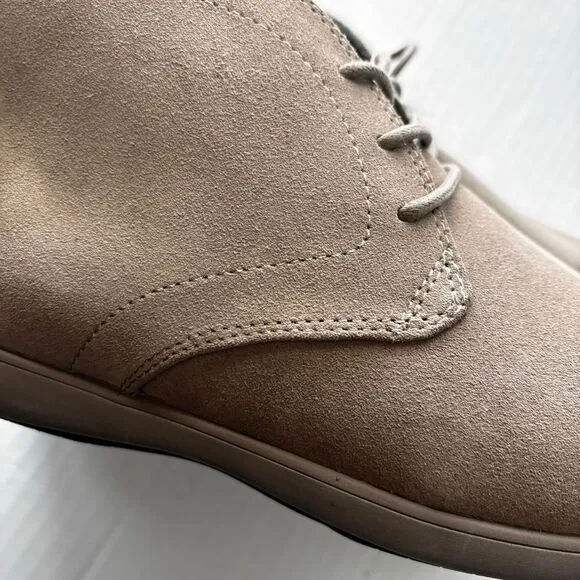 Fibonacci Men's Designer Suede Desert Chukka Boots‎ Casual Taupe Leather NEW!