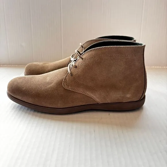 Fibonacci Men's Designer Suede Desert Chukka Boots‎ Casual Taupe Leather NEW!