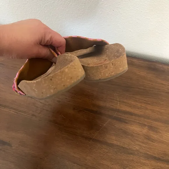 Figue Women's Noona Cork Floral Embroidered Slides Boho Sandals Size 7 1/2
