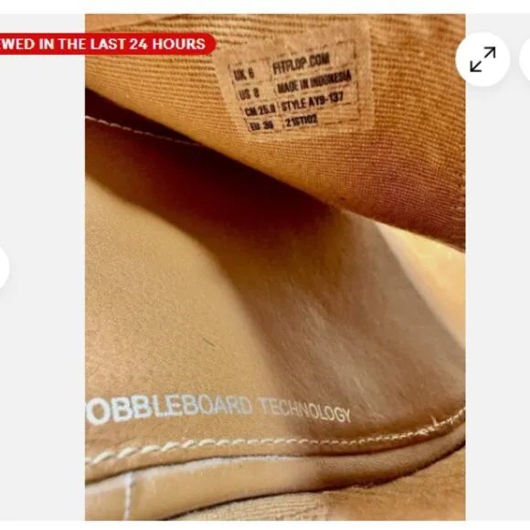 Fitflop Eloise Sandals Women's 8 Platform Slides Leather Cork Wedge Beige/pink