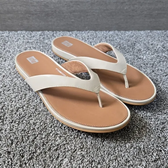 fitflop Women's GRACIE Leather Flip-Flops NEW size 10