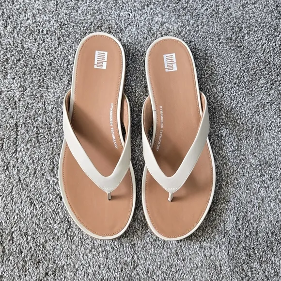 fitflop Women's GRACIE Leather Flip-Flops NEW size 10