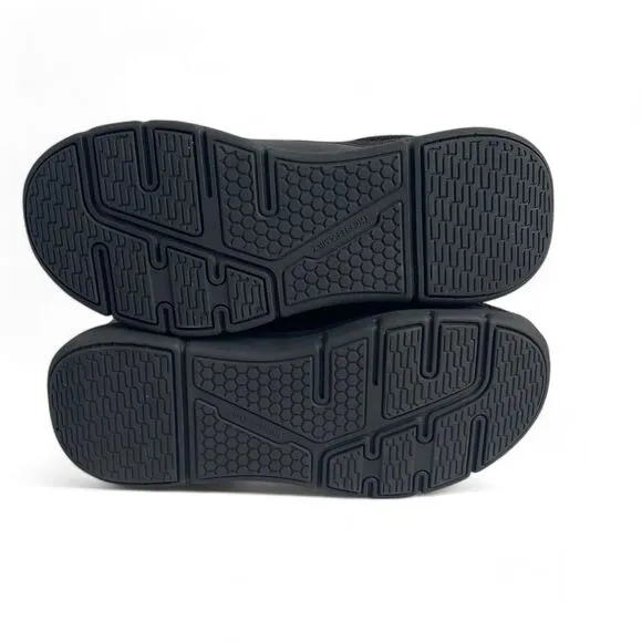 Fitville Black Marca Hook Loop Strap Easy Top Diabetic Shoes Support Men 12.5 W