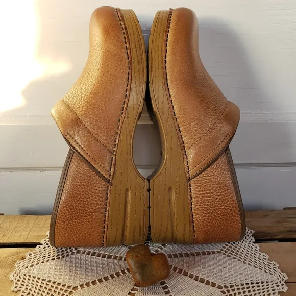 🌿FLASH🌟SALE🌿Honey Dansko Pro Clogs Burnished Distressed Leather Boho 12.5-13