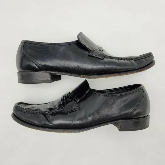 Florsheim 17089-01 Como Strap Formal Dress Moc Toe Loafers Men's US 10.5 D