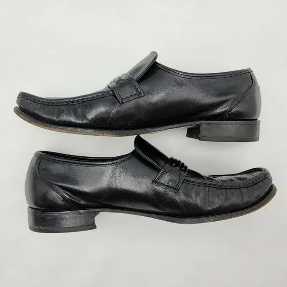 Florsheim 17089-01 Como Strap Formal Dress Moc Toe Loafers Men's US 10.5 D