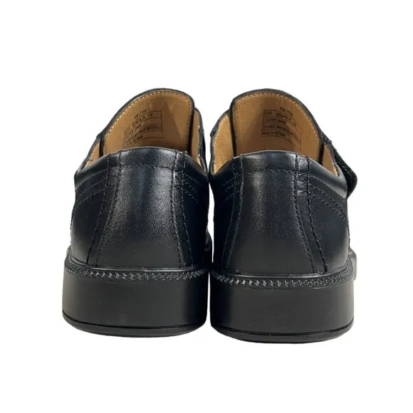 Florsheim Kids Boys Berwyn Jr. Black Leather Strap Loafers Size 5