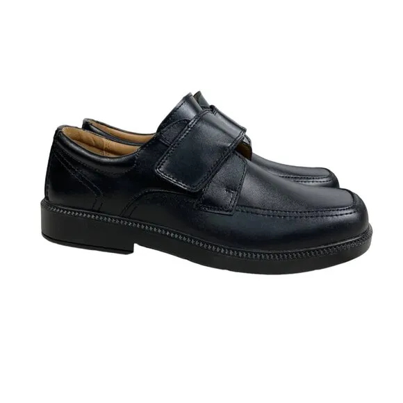 Florsheim Kids Boys Berwyn Jr. Black Leather Strap Loafers Size 5