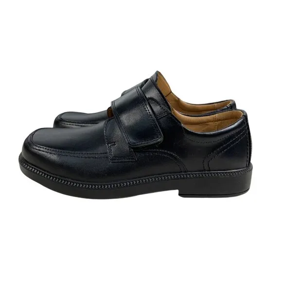 Florsheim Kids Boys Berwyn Jr. Black Leather Strap Loafers Size 5