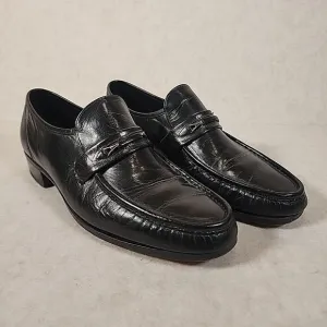 Florsheim Nevada men's size 12 D black leather moccasin loafer dress shoes