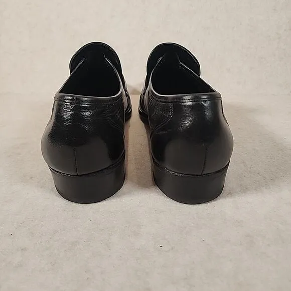 Florsheim Nevada men's size 12 D black leather moccasin loafer dress shoes