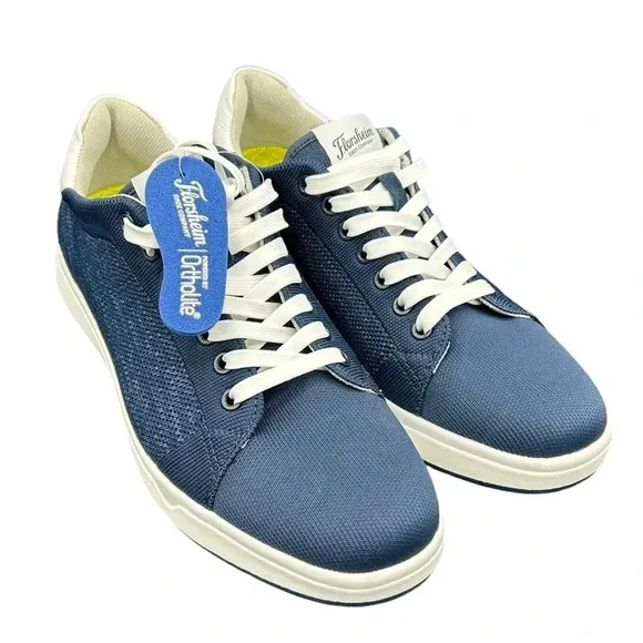 FLORSHIEM SNEAKERS MENS 10 HEIST KNIT LACE TO TOE MEDIUM SMOKTH LEATHER