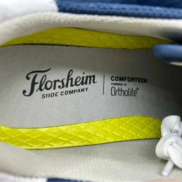 FLORSHIEM SNEAKERS MENS 10 HEIST KNIT LACE TO TOE MEDIUM SMOKTH LEATHER