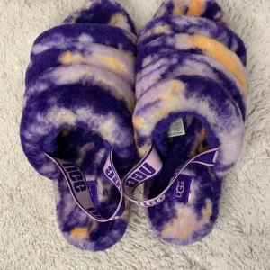 Fluff Yeah Slide Marbie Slippers, Uggs, 11W