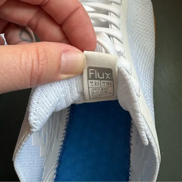 Flux White Trainers Classic Minimalist Design
