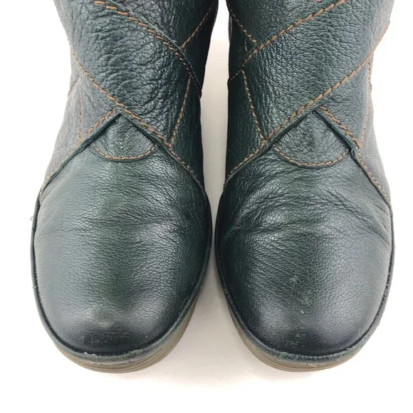 Fly London Yeddo Green Leather Ankle Boots EUR 38