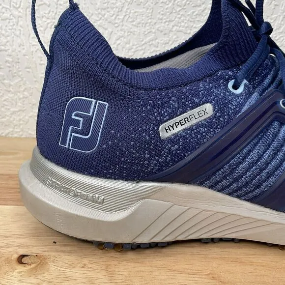 FootJoy FJ Hyperflex 51082 Lace Up Golf Sneakers Men Size 9W Blue Knit Spikes