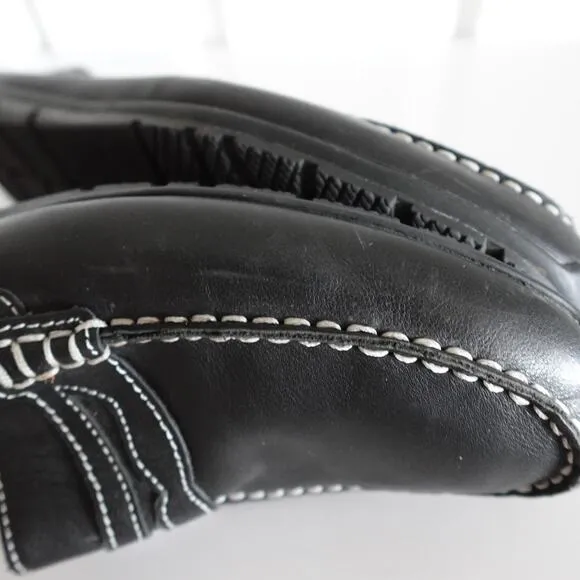 FootJoy Men's Club Casuals Penny Loafers Black Leather Slip-on Shoes