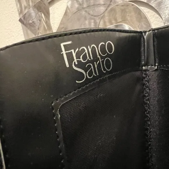 Franco Sarto Boots- Becks- Black- Tall Riding Boots w/ Silver Trim