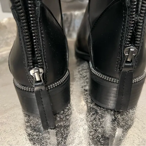 Franco Sarto Boots- Becks- Black- Tall Riding Boots w/ Silver Trim
