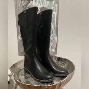 Franco Sarto Boots- Becks- Black- Tall Riding Boots w/ Silver Trim