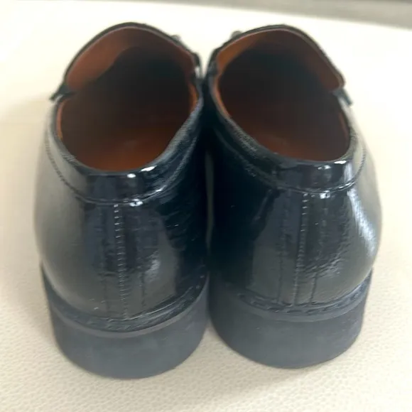 Franco Sarto Cason Faux Black  Patent Leather Loafers Women’s Size 9