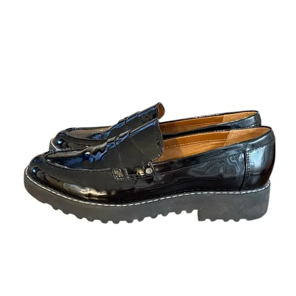Franco Sarto Cassandra Platform Penny Loafer’s with Chunky Sole Women’s Size 8.5