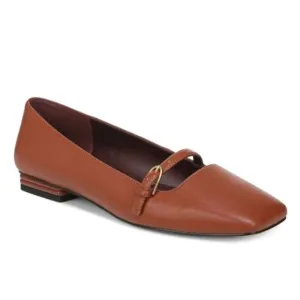 Franco Sarto Tayana Tan brown Mary Jane Square Toe Flats Womens 10 W Wide