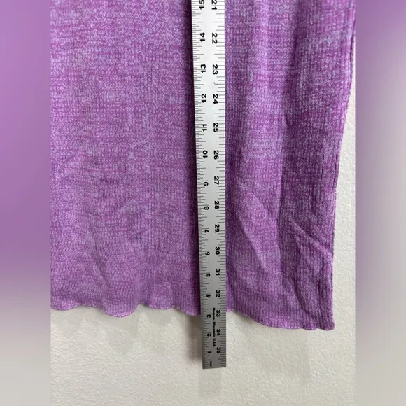 Free People | Alara midi skirt size large purple knit new stretchy spring slit