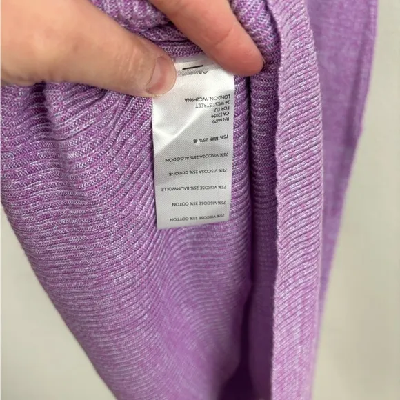 Free People | Alara midi skirt size large purple knit new stretchy spring slit