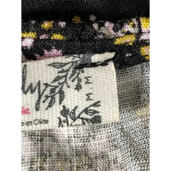 Free People Center Of Attention Dress Geometric Camisole Mini Black Combo Medium