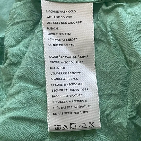 Free People Drop Of Venus Midi Mix Media Dress Bubble Skirt Green w pockets Sz S