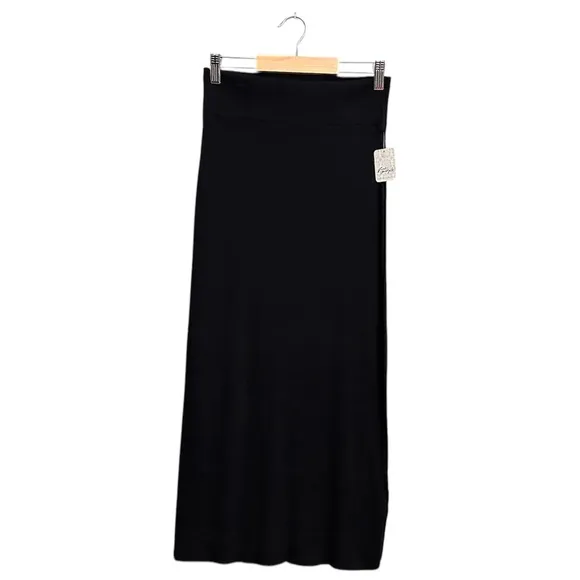 Free People Golden Hour Midi Skirt in Black