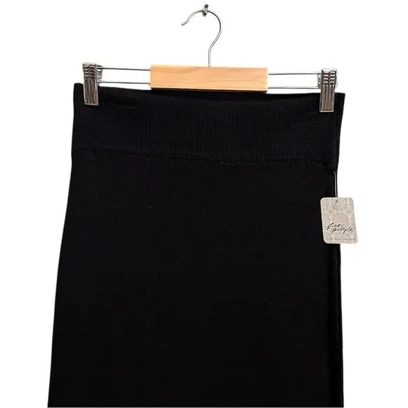 Free People Golden Hour Midi Skirt in Black